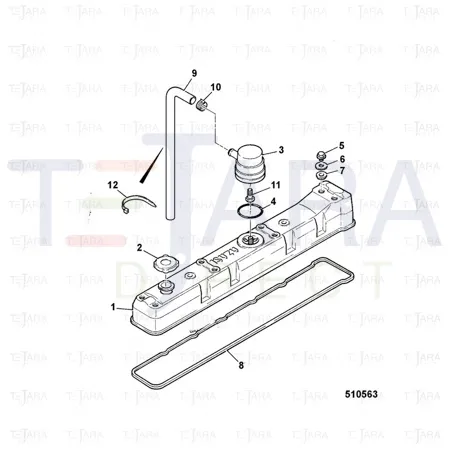 JCB Part No.# 02/801450, GASKET, ROCKER COVER - JCB Spare Parts