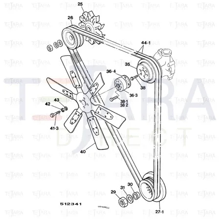 JCB Part No.# 02/800774, V-BELT PAIR - JCB Spare Parts