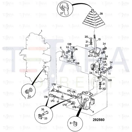 JCB Part No.# 913/03202, M8 CLEVIS L.H. - JCB Spare Parts