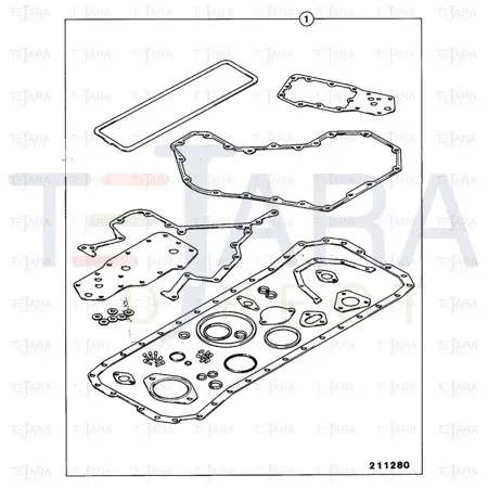 JCB Part No.# 02/912317, Gasket oil cooler - JCB Spare Parts