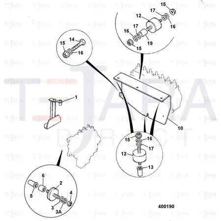 JCB Part No.# 123/03946, R.SILIENT MOUNT - JCB Spare Parts