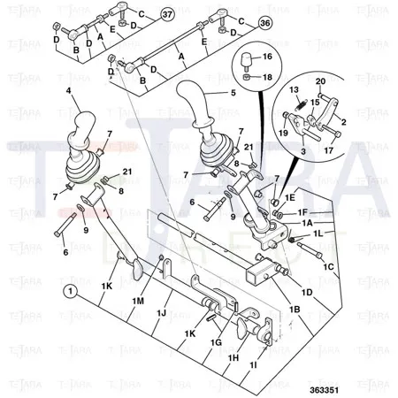 JCB Part No.# 331/20202, BALL JOINT M8 RH - JCB Spare Parts