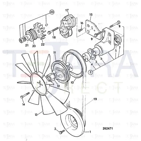 JCB Part No.# 02/911897, DRIVEBELT - JCB Spare Parts