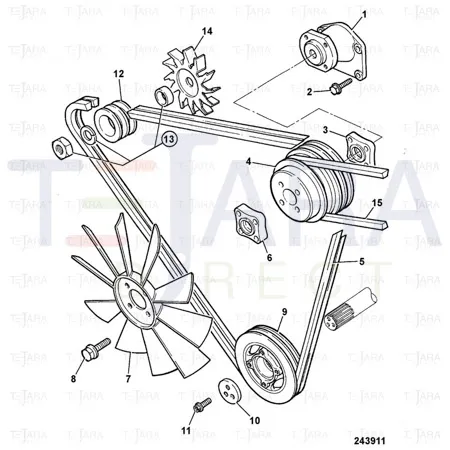 JCB Part No.# 02/200739, V-BELT(PAIR) - JCB Spare Parts