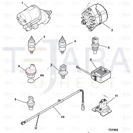 JCB Part No.# 716/30233, SOLENOID, FUEL ADV - JCB Spare Parts