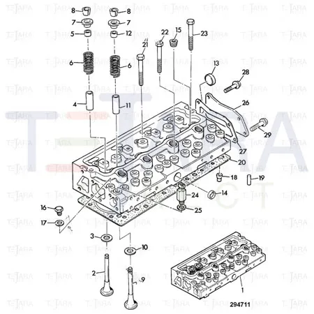 JCB Part No.# 02/201512, SEAL EXHAUST VALVE - JCB Spare Parts