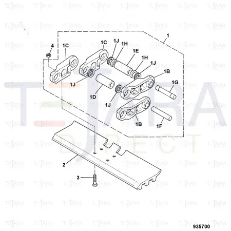 JCB Part No.# 332/D5953, Link right - JCB Spare Parts