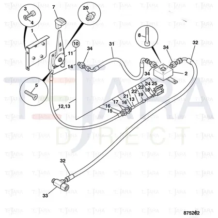 JCB Part No.# 826/10984, SCREW M5x20 COUNTERSUNK - JCB Spare Parts