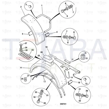 JCB Part No.# 265/00533, BACK PLT(FENDER MTG.) - JCB Spare Parts