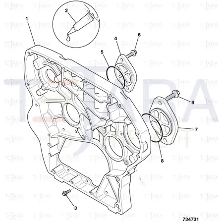JCB Part No.# 320/08009, O RING - JCB Spare Parts