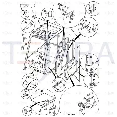 JCB Part No.# 826/11101, M8X70 SET SCREW - JCB Spare Parts