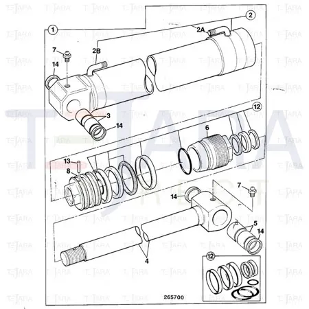JCB Part No.# 590/40154, WA.ROD 60*1291 (214E BOOM) - JCB Spare Parts