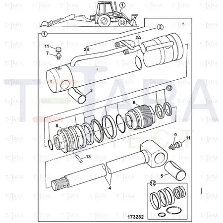 JCB Part No.# 590/40000, Rod piston - JCB Spare Parts