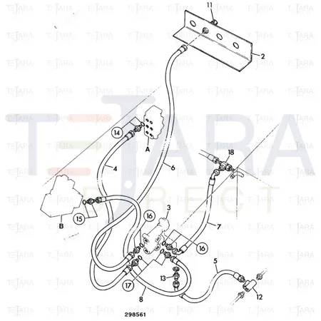 JCB Part No.# 614/00200, HOSE - JCB Spare Parts