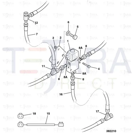 JCB Part No.# 629/93900, HOSE LOW PRESS - JCB Spare Parts