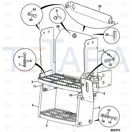 JCB Part No.# 331/35898, STEP FLEXI STRIP 540-170 - JCB Spare Parts