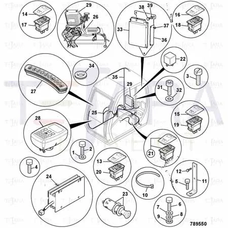 JCB Part No.# 332/J3254, CAB HARNESS - JCB Spare Parts