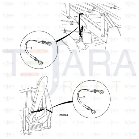 JCB Part No.# 123/07622, STRAP RETAINING LO - JCB Spare Parts