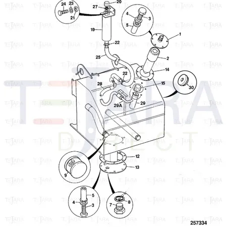 JCB Part No.# 335/01767, FILLER PIPE WA - JCB Spare Parts