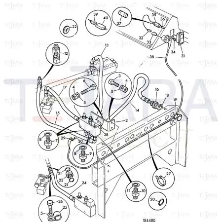 JCB Part No.# 477/00570, HOSE ASSY - JCB Spare Parts