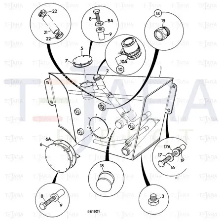 JCB Part No.# 826/01717, NUT RIVET M12 - JCB Spare Parts