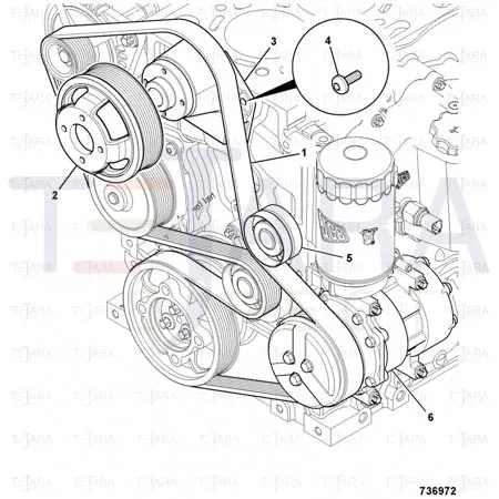 JCB Part No.# 320/08600, BELT.8PK 2121 AR3 - JCB Spare Parts