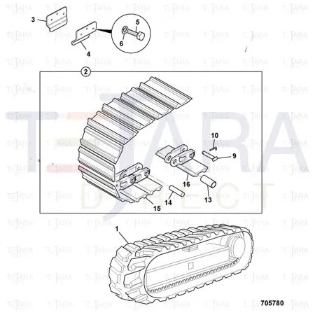 JCB Part No.# 331/26866, CHAIN ASSY -TRACK - JCB Spare Parts