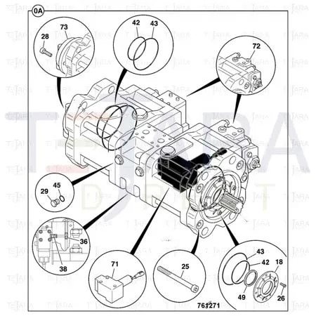 JCB Part No.# 20/951656, KIT -SEAL - JCB Spare Parts