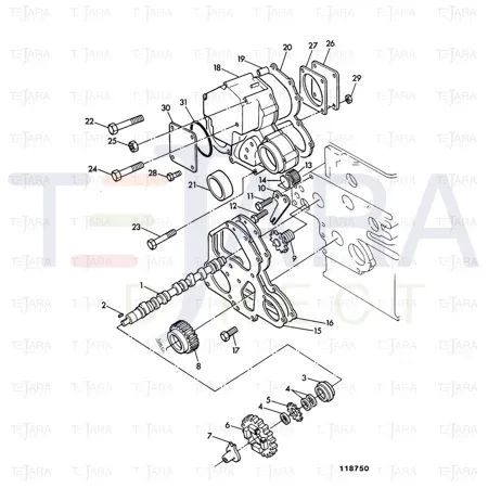 JCB Part No.# 02/630085, TAPPET - JCB Spare Parts