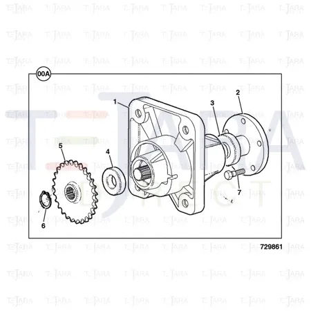 JCB Part No.# 916/10025, HUB BEARING INNER - JCB Spare Parts
