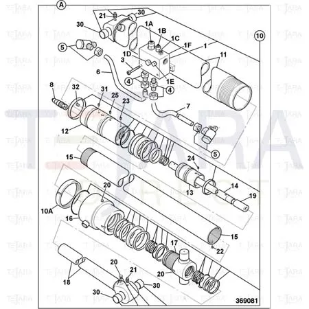 JCB Part No.# 331/23864, Cylinder - JCB Spare Parts