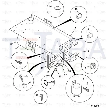 JCB Part No.# 30/926015, RELAY 24V SPST - JCB Spare Parts