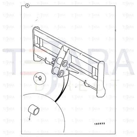 JCB Part No.# 980/28400, Frame - Mounting Attachments (ROBOT) - JCB Spare Parts