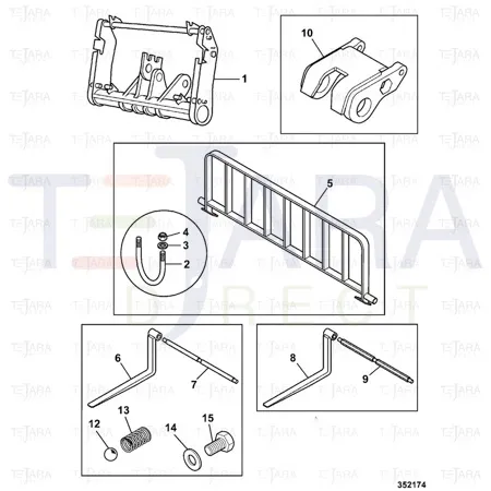JCB Part No.# 331/11732, Fork WA Sideshift - JCB Spare Parts