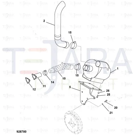 JCB Part No.# 7232/51249, HOSE - JCB Spare Parts