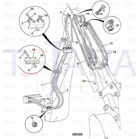 JCB Part No.# 613/36010, HOSE - JCB Spare Parts