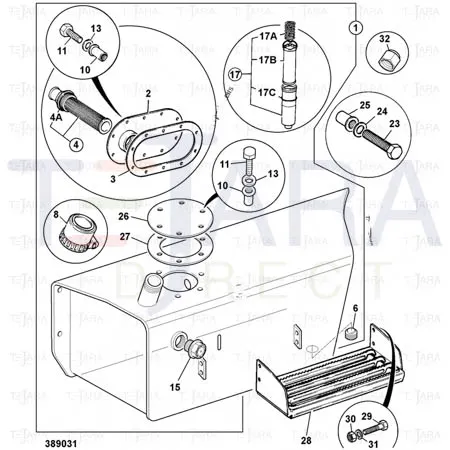JCB Part No.# 826/10381, RIVET NUT M8 CLOSE - JCB Spare Parts