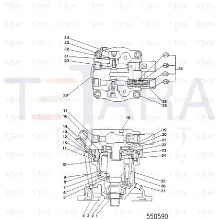 JCB Part No.# LBB0242, RING BACK UP - JCB Spare Parts