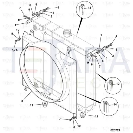 JCB Part No.# 331/60376, FAN COWL RTFL 444 - JCB Spare Parts