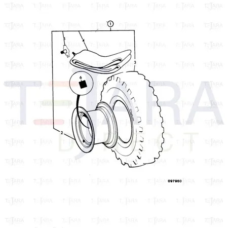 JCB Part No.# 42/925332, SS.P.N42/925254 TYRE 14x17.5x10 SOLIDEAL - JCB Spare Parts