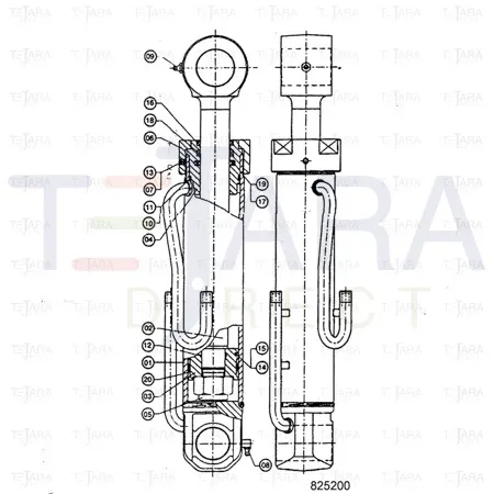 JCB Part No.# 550/42391, Piston rod - JCB Spare Parts