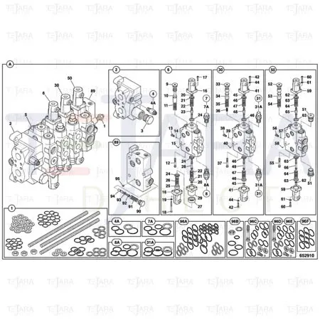 JCB Part No.# 25/222160, KIT-SEAL - JCB Spare Parts