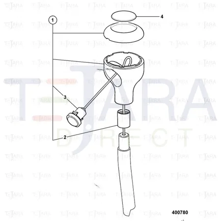 JCB Part No.# 128/12639, KNOB ASSY - JCB Spare Parts