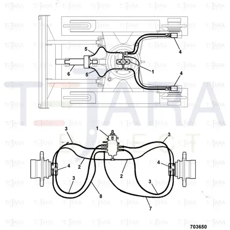 JCB Part No.# 613/23100, Hose 1/2"BSP x 1015mm - JCB Spare Parts