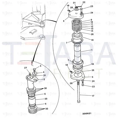 JCB Part No.# 819/00116, SHIM 0.25 MM THICK - JCB Spare Parts