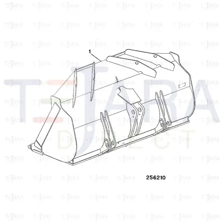 JCB Part No.# 510/92405, Toeplate 2700mm wide No holes (Weld-In) - JCB Spare Parts
