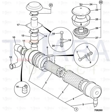 JCB Part No.# 32/925398, Bracket air filter - JCB Spare Parts