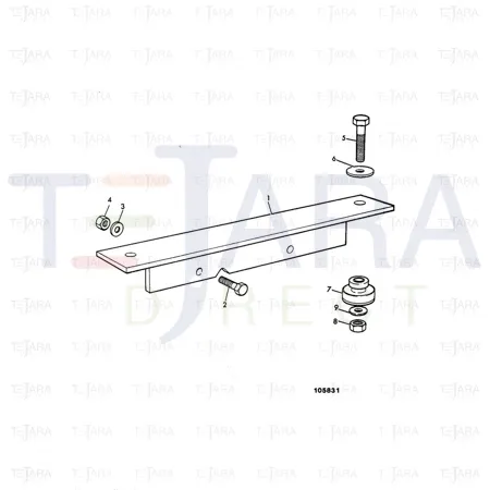 JCB Part No.# 1315/3518Z, BOLT M12x80 - JCB Spare Parts