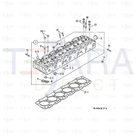 JCB Part No.# 02/801512, GASKET, CYLINDER HEAD - JCB Spare Parts