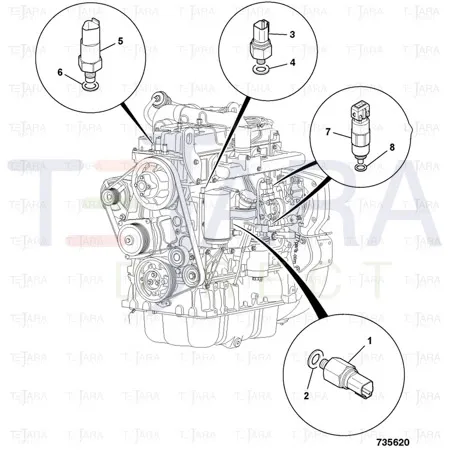 JCB Part No.# 320/04046, SS.P.N320/A4146 OIL PRESSURE SWITCH(new - JCB Spare Parts